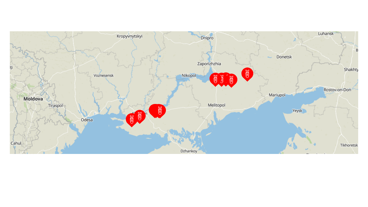 Alertmap at zaporizhzhia and kherson directions russian army